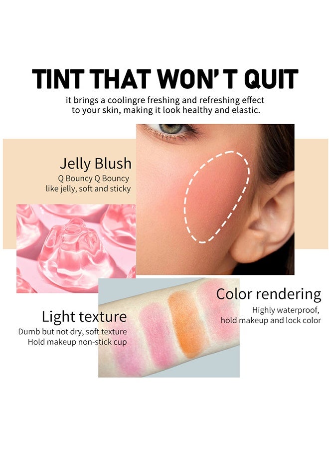 فايبلي أحمر شفاه بلش، قلم أحمر خدود بودرة، تينت جل مائي بارد للشفاه والخدود، قلم أحمر خدود للخدود، قلم جل أحمر خدود، طويل الأمد وغير لاصق، خالٍ من البارابين #01 - Image 4